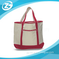 OEM Factory Wholesale Recycle Canvas Tote Bag with Outside Pockets